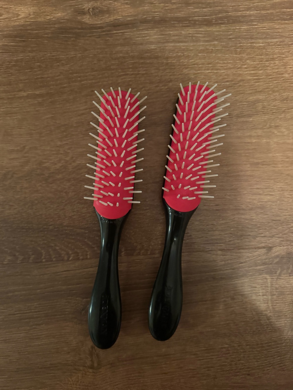 Denman Black Handle Hair Brush with Pink Bristle Pad - Women Hair